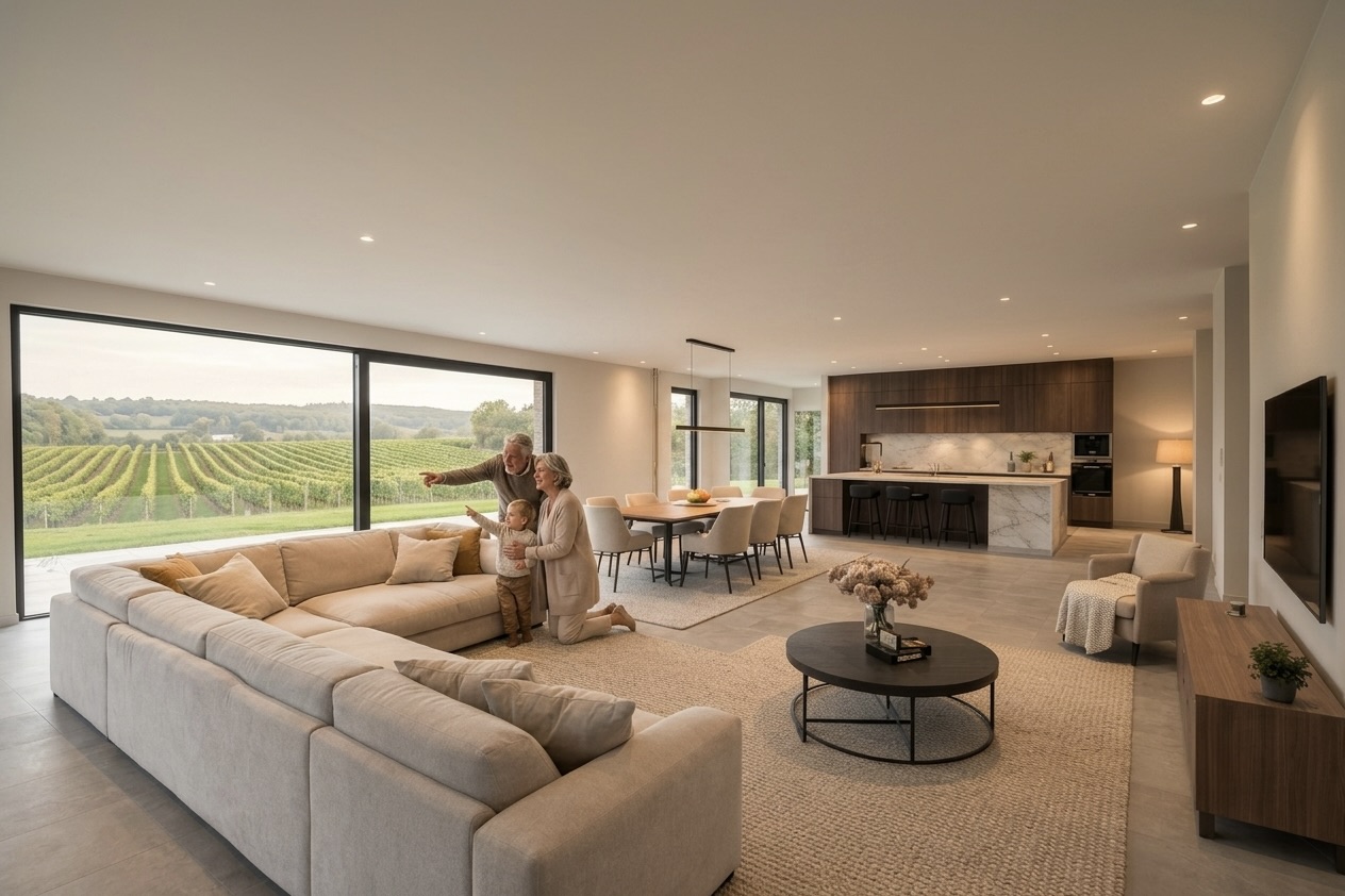 Leefruimte van het penthouse